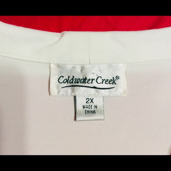 Coldwater Creek, White, long sleeved, tunic, 2X - Picture 2 of 8